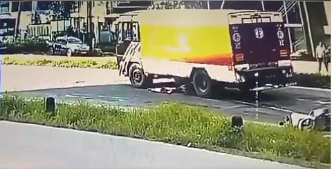 passenger falls into a pothole