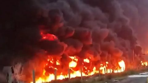 fire breaks out