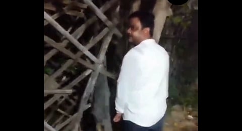 BJP leader points gun