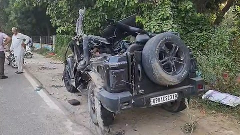 SUV crashes