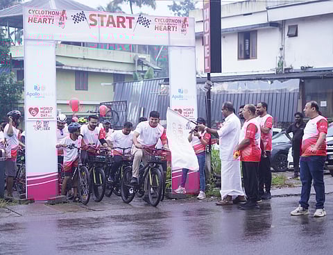 ലോക ഹൃദയ ദിനത്തോടനുബന്ധിച്ച് സൈക്ലത്തോൺ: ഹൃദയാരോഗ്യം ഓർമ്മിപ്പിച്ച് അങ്കമാലി അപ്പോളോ അഡ്ലക്സ് ഹോസ്പിറ്റൽ