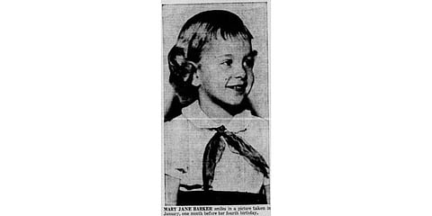 Death of Mary Jane Barker