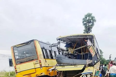 തമിഴ്നാട്ടിൽ ട്രാൻസ്പോർട്ട് കോർപ്പറേഷൻ ബസ്സുകൾ കൂട്ടിയിടിച്ച് 12 മരണം; 40 പേർക്ക് പരിക്ക് | Accident