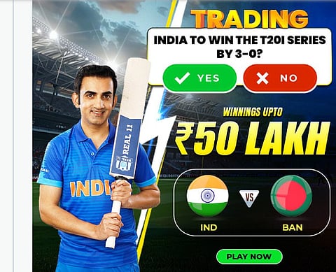 ബെറ്റിങ് ആപ്പിനെ പ്രോത്സാഹിപ്പിച്ചു : ഇന്ത്യൻ പരിശീലകൻ ഗൗതം ഗംഭീറിനെതിരെ വിമർശനം