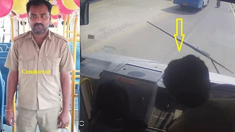 ഡ്രൈവിങ്ങിനിടെ ബസ് ഡ്രൈവർ ഹൃദയാഘാതം മൂലം മരിച്ചു,വൻ ദുരന്തം ഒഴിവാക്കിയത് കണ്ടക്ടറുടെ മനസാന്നിധ്യം; വീഡിയോ | Heart attack while driving