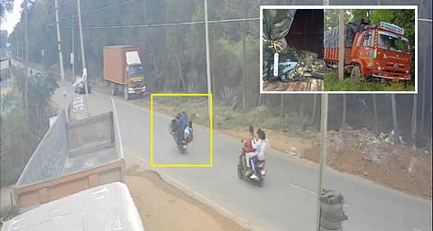 എതിരെ വാഹനം വരുന്നത് കണ്ടിട്ടും ബൈക്കിൽ അഭ്യാസപ്രകടനം; ബൈക്ക് ട്രക്കുമായി കൂട്ടിയിടിച്ച് രണ്ടു യുവാക്കൾക്ക് ദാരുണാന്ത്യം | Bike accident