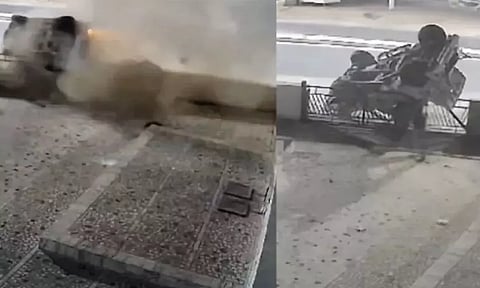 നിയന്ത്രണം വിട്ട കാർ മറിഞ്ഞത് നാല് തവണ; യാത്രക്കാർ രക്ഷപ്പെട്ടത് അത്ഭുതകരമായി | car overturned