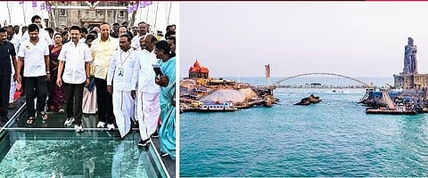 രാജ്യത്ത് ആദ്യം; കടലിലൂടെയുള്ള ചില്ലുപാലം തുറന്ന് തമിഴ്നാട് | First Glass Bridge in India