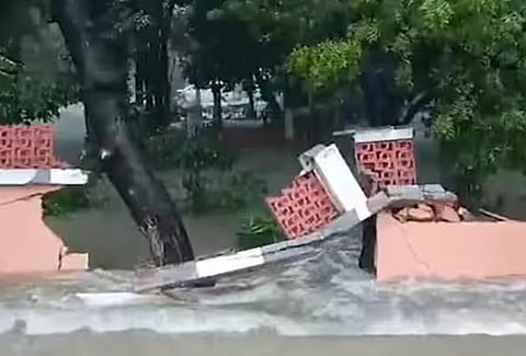 കനത്ത മഴ: തിരുവണ്ണാമല ജില്ലാ കളക്ടറുടെ വീടിൻ്റെ മതിൽ തകർന്നു | Heavy rain