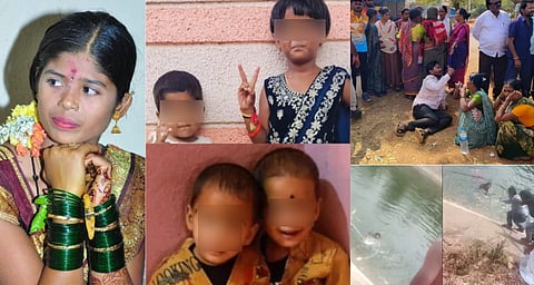 ഭർത്താവ് പെട്രോൾ വാങ്ങാൻ പോയതിന് പിന്നാലെ നാല് കുട്ടികളുമായി യുവതി കനാലിൽ ചാടി; കുട്ടികൾ മരിച്ചു, യുവതിയെ നാട്ടുകാർ രക്ഷപ്പെടുത്തി | Woman jumps into canal with four children