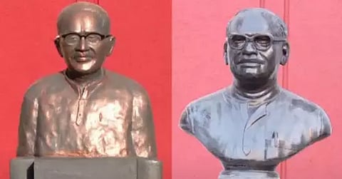 സി.പി.ഐ ആസ്ഥാനത്തെ എം.എൻ. ഗോവിന്ദൻ നായരുടെ പ്രതിമ മാറ്റി സ്ഥാപിച്ചു | M N Govindan Nair Statue