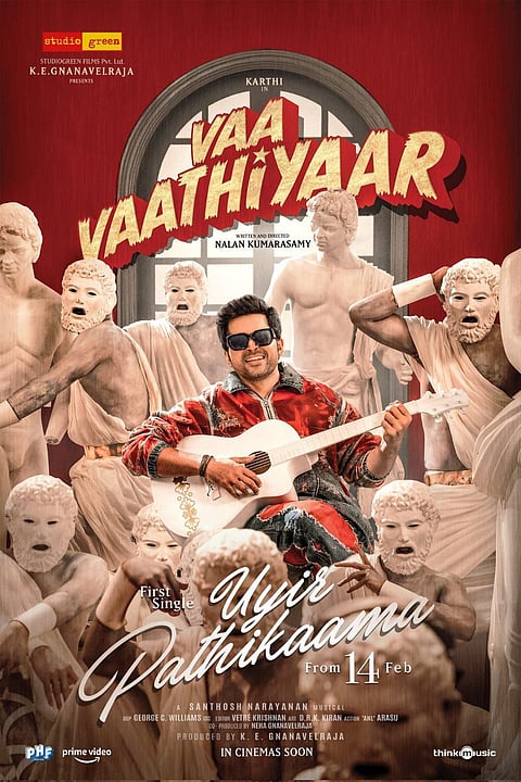 കാർത്തിയുടെ വാ വാത്തിയാർ: ആദ്യ ഗാനം ഇന്ന് പ്രണയദിനത്തിൽ എത്തും