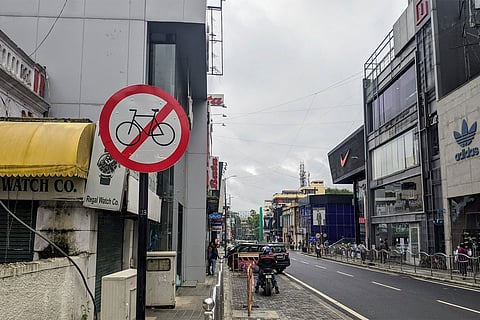 No cycling board at Brigade Road
