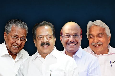 Kerala CM Pinarayi Vijayan & leaders Ramesh Chennithala, Kunhali Kutty, Oommen Chandy