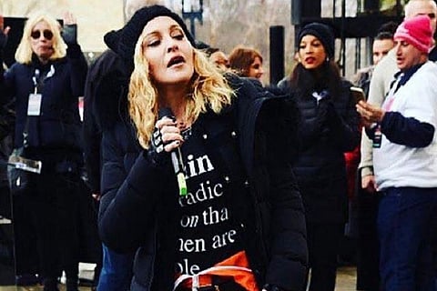  Madonna's music banned on Texas radio station for her  speech at the Women's March