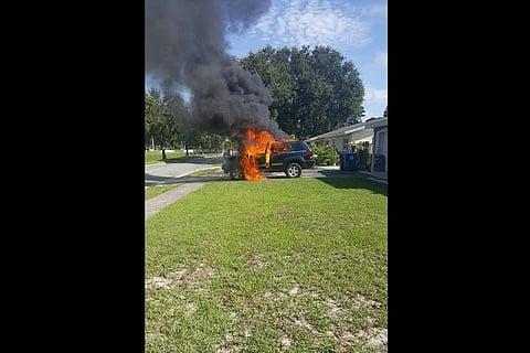 US man's car bursts out in flames after 'faulty' Samsung phone is plugged into charger