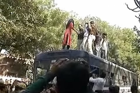 ABVP and AISA members clash after JNU student Umar Khalid's speech cancelled at Delhi college