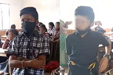 The student who was asked to wear a uniform over the Ayyapa Deeksha dress