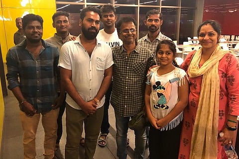 'Darbar' team watches 'Ayogya' in theatre