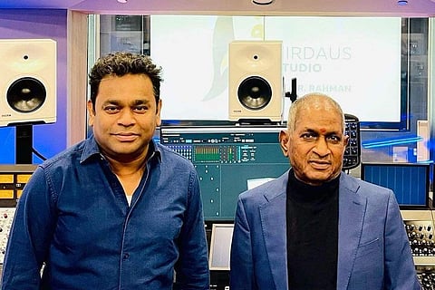 Ilaiyaraaja visits AR Rahman’s studio in Dubai, pic goes viral