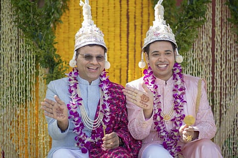 Gay couple get married in Hyderabad, at ceremony with friends and family