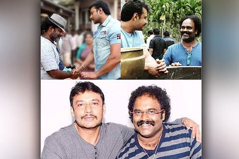 actor Darshan Thoogudeepa and music director V Harikrishna