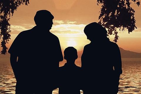 Parents with a child