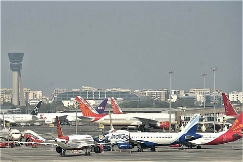 Aircraft parked on tarmac