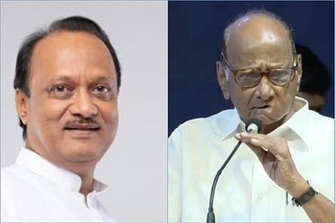 Ajit Pawar and Sharad Pawar