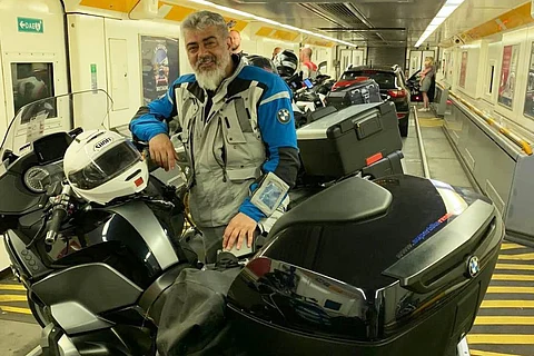 Ajith Kumar in Europe bike trip