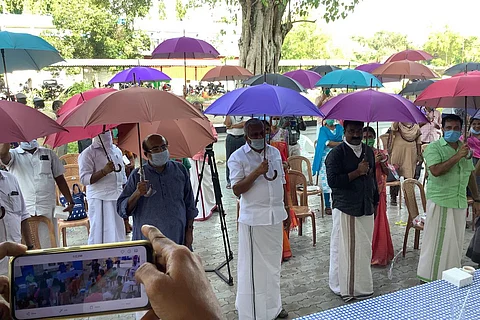This Kerala panchayat is using a new tool for social distancing: An umbrella