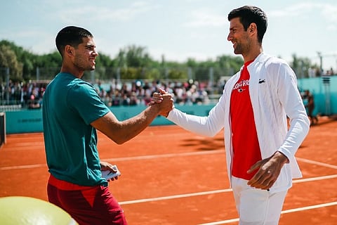 Carlos Alcaraz and Novak Djokovic