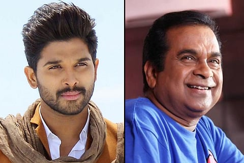 Actors Allu Arjun and Brahmanadam