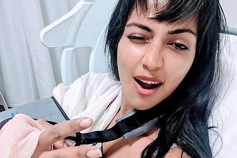 'No hero without a wound': Amala Paul injures arm while performing stunt