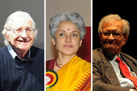 Noam Chomsky, Soumya Swaminathan and Amartya Sen