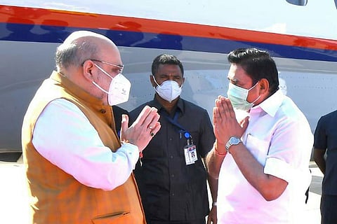 Amit Shah with Edappadi Palaniswami