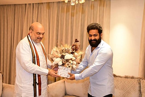Amit Shah meets Jr NTR in Hyderabad