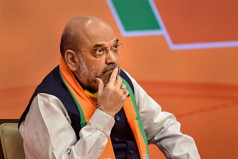 Amit Shah in a deep state of thinking