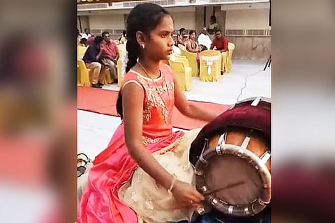 12-year-old thavil player, Amrithavarshini, breaks the glass ceiling in music