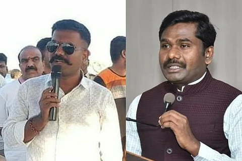 MLA Kethireddy Venkatrami Reddy and Collector Gandham Chandrudu