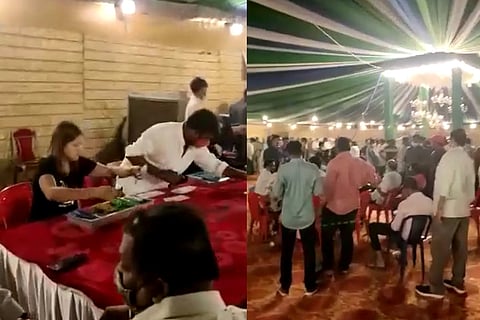 Screenshots from the videos being shared on social media