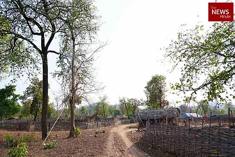 A mud road leading to a remote tribal hamlet in Andhra Pradesh