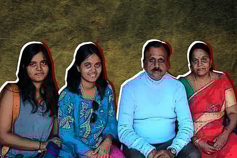 Alekya, Sai Divya and their parents Purushottam and Padmaja