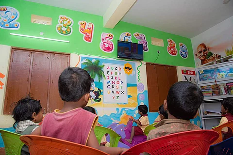 Children in an anganwadi