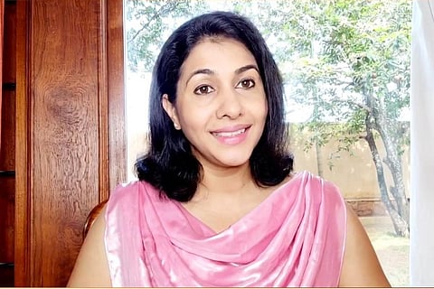 An image of Anju Bobby George from her speech after receiving the Woman of the Year Award from World Athletics