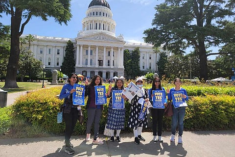 Supporters of the anti-caste legislation in California