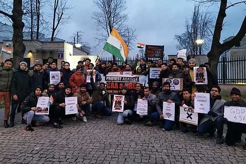 ‘CAA/NRC colder than Poland’: Indians in Warsaw protest against citizenship law