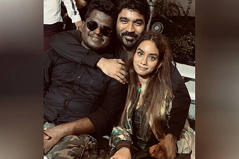 Singers Arivu and Dhee along with actor Dhanush