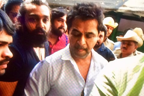 Arjun Sarja appears before B'luru police for questioning in sexual harassment case