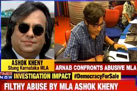 Apologise, Arnab thunders at Karnataka MLA who was rude to female reporter